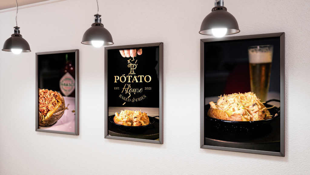 Mockup de Quadros na Parede, artes criadas para o cliente